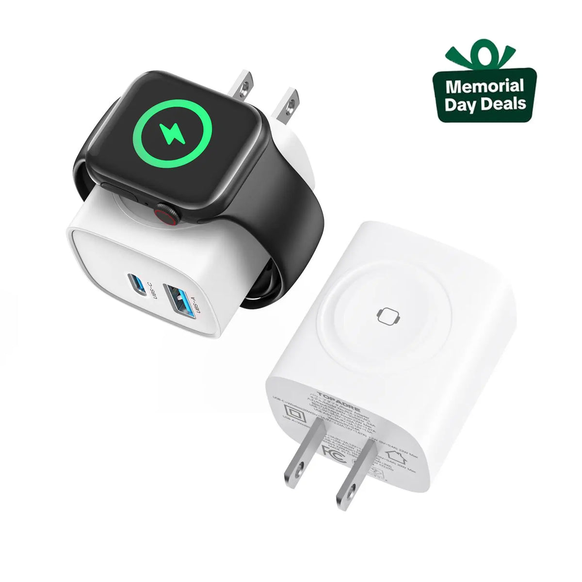 Bonus Free Cable! 3-in-1 Magnetic Apple Watch & iPhone Charger