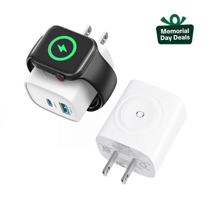 Bonus Free Cable! 3-in-1 Magnetic Apple Watch & iPhone Charger